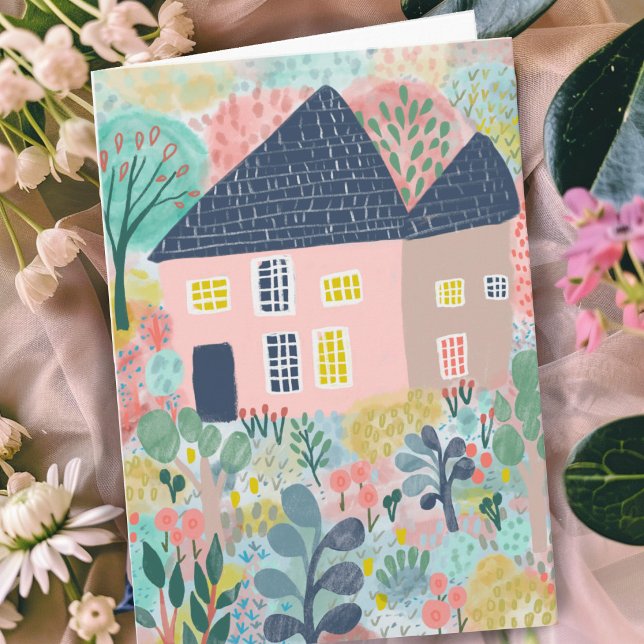 delight New House Congratulations Garden Card (Freude Neuen Haus herzlichen Glückwunsch Garten Karte
)