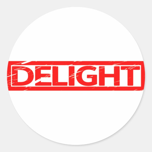 Delight Stamp Classic Round Sticker (Front)