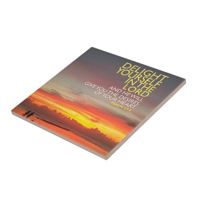 Delight Yourself in the Lord Photo Tile (Side)