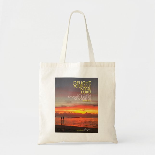 Delight Yourself in the Lord tote bag (Front)