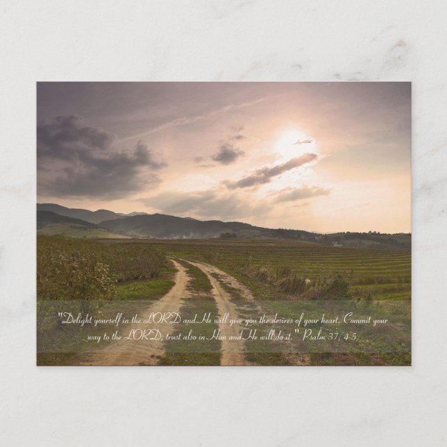 "Delight yourself..." - Postcard (Front)