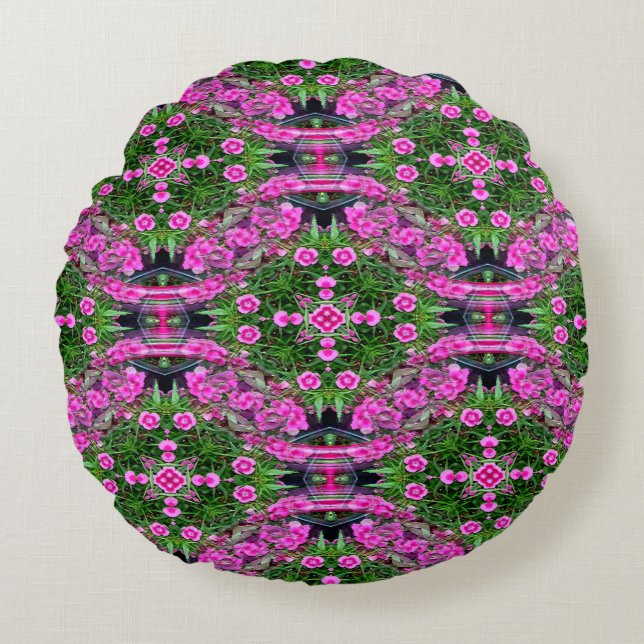 Delighted Carnations..... Round Pillow (Front)