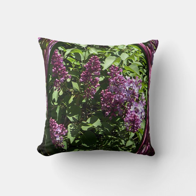 Delighted Lilacs... Throw Pillow (Front)