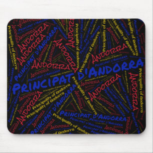 Delightful Andorra Flag Colours Patriotic Mouse Pad