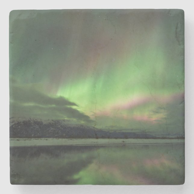 Delightful Aurora Stone Coaster (Front)