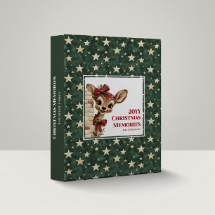 Delightful Baby Fawn Christmas Photo Album Binder