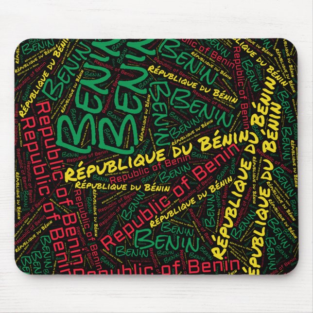 Delightful Benin Flag Colours Patriotic Mouse Pad (Front)