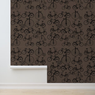Delightful bicycle-themed wallpaper