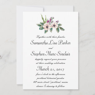 Delightful Blooms Wedding Invitation