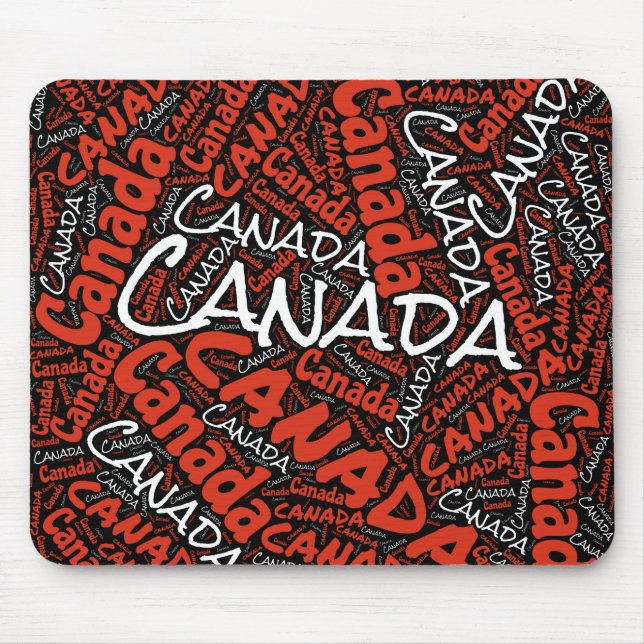 Delightful Canada Flag Colours Patriotic Mouse Pad (Front)