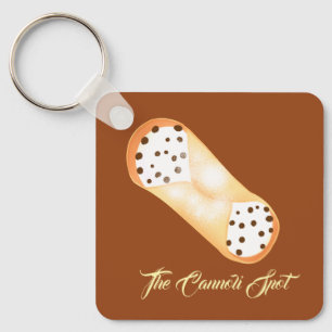 Delightful Cannoli Dessert Keychain