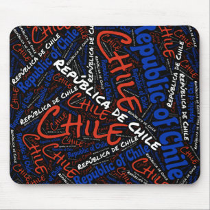 Delightful Chile Flag Colours Patriotic Mouse Pad