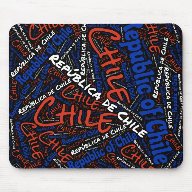 Delightful Chile Flag Colours Patriotic Mouse Pad (Front)