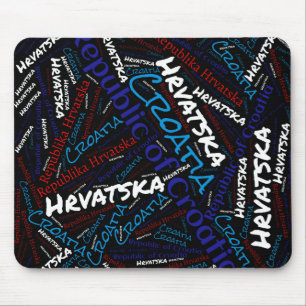 Delightful Croatia Flag Colours Patriotic Mouse Pad