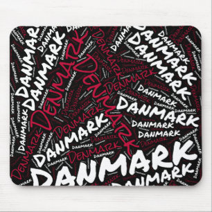 Delightful Denmark Flag Colours Patriotic Mouse Pad