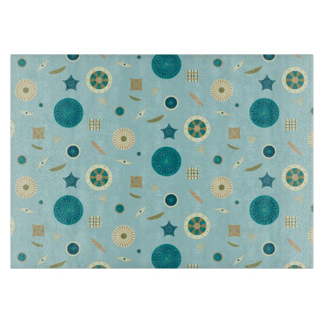Delightful Diatoms Glass Cutting Board (Front)