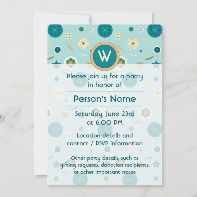 Delightful Diatoms Party Invitation (Front)