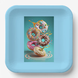"Delightful Doughnuts: A Sweetly Designed Paper Pl Paper Plate