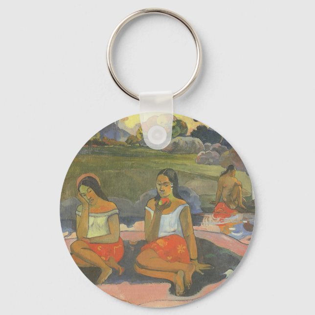 Delightful Drowsiness by Paul Gauguin, Vintage Art Keychain (Front)