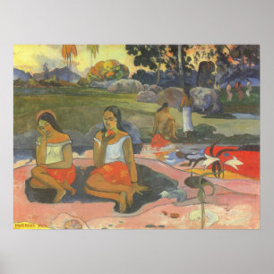 Delightful Drowsiness by Paul Gauguin, Vintage Art Poster