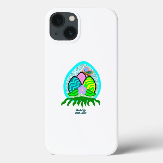 Delightful Easter Eggs Apple iPhone 13 Case (Back)