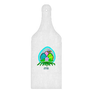 Delightful Easter Eggs Cutting Board Paddle
