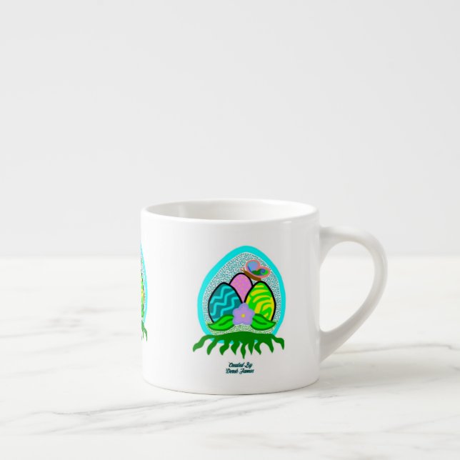 Delightful Easter Eggs Espresso Mug (Right)