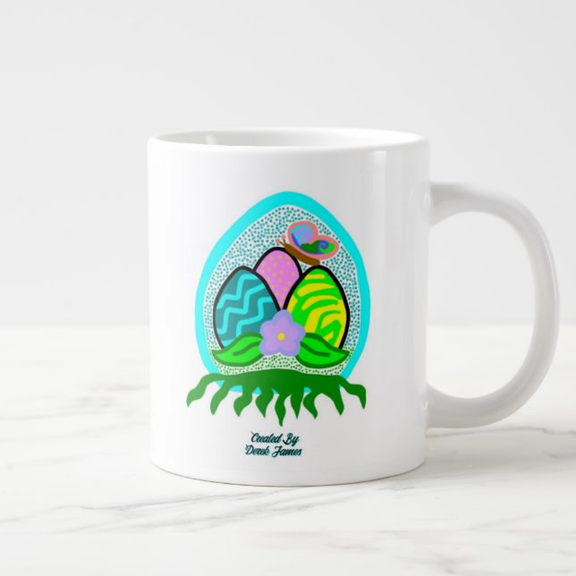 Delightful Easter Eggs Jumbo Coffee Mug (Right)