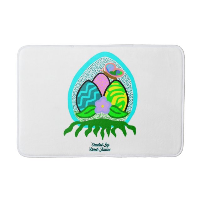 Delightful Easter Eggs Medium Bath Mat (Front)
