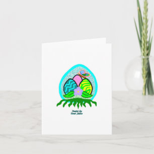 Delightful Easter Eggs Small Greeting Card