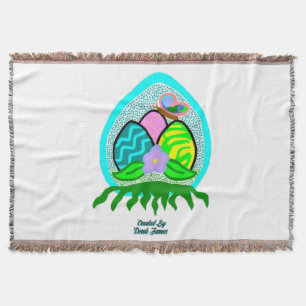 Delightful Easter Eggs Throw Blanket