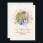 Delightful Easter Wreath Photo Invitation<br><div class="desc">A delightful Easter wreath featuring decorated eggs, whimsical chicks, flowers and hearts in tan, yellow, orange and lavender. Just add your favourite photo to make it yours. (FP) The card is easy to customize with your wording, font, font colour and choice of six paper types. Not exactly what you're looking...</div>