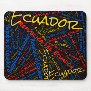 Delightful Ecuador Flag Colours Patriotic Mouse Pad