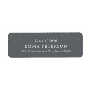 Delightful EDITABLE COLOR Graduation Address Label