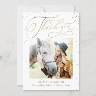 Delightful EDITABLE COLOR Graduation Thank You Card