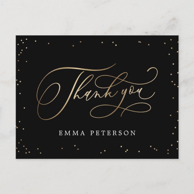 Delightful EDITABLE COLOR Graduation Thank You Postcard (Front)