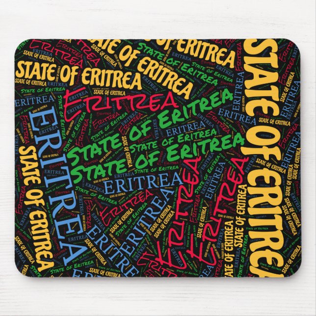 Delightful Eritrea Flag Colours Patriotic Mouse Pad (Front)
