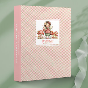 Delightful Fairy Birthday Album Pink Flowers Gift Binder
