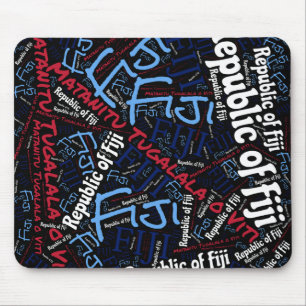 Delightful Fiji Flag Colours Patriotic Mouse Pad