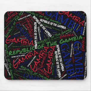 Delightful Gambia Flag Colours Patriotic Mouse Pad