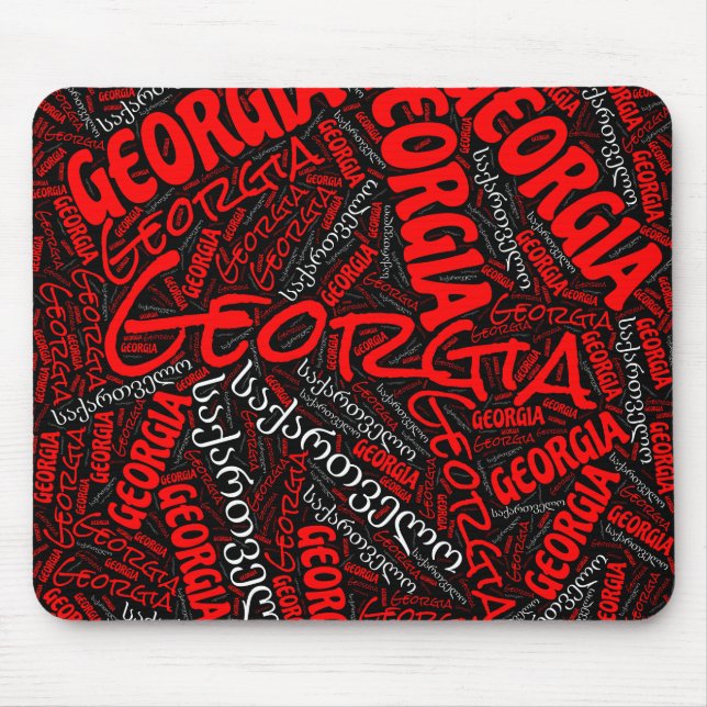 Delightful Georgia Flag Colours Patriotic Mouse Pad (Front)