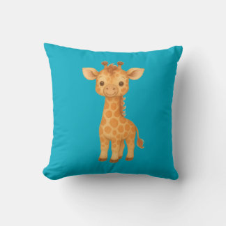 "Delightful Giraffe"   Throw Pillow