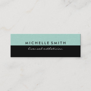 Delightful Green and Plain Black Mini Business Card