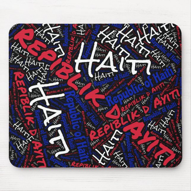 Delightful Haiti Flag Colours Patriotic Mouse Pad (Front)