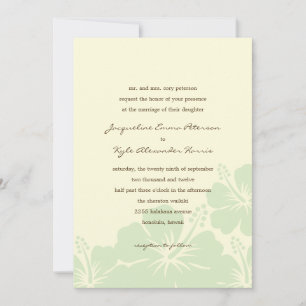 Delightful Hibiscus Wedding Invitations (Green)