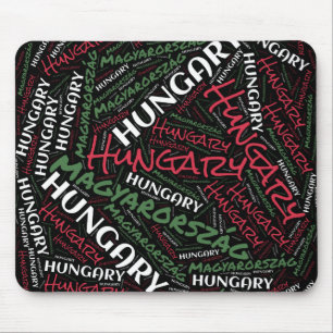 Delightful Hungary Flag Colours Patriotic Mouse Pad
