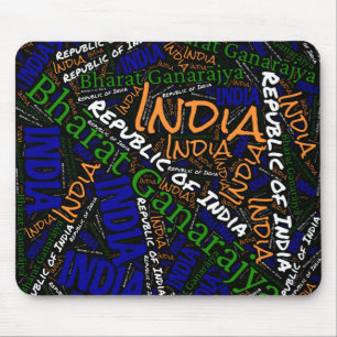 Delightful India Flag Colours Patriotic Mouse Pad