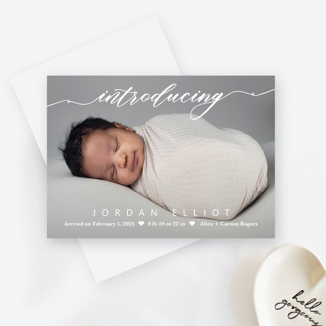 Delightful Intro Modern Baby Birth Announcement (Creator Uploaded)