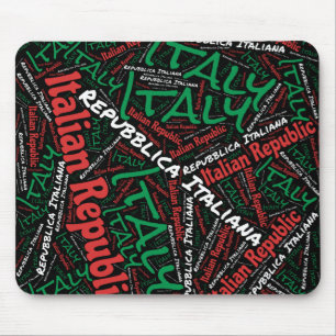 Delightful Italy Flag Colours Patriotic Mouse Pad
