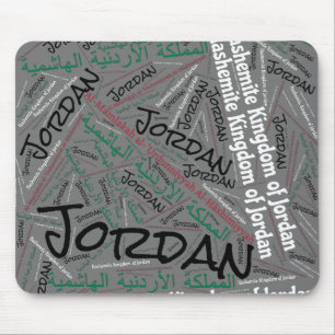 Delightful Jordan Flag Colours Patriotic Mouse Pad